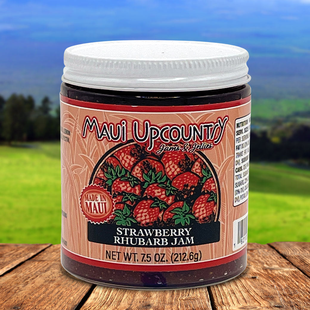 Hawaiian Gourmet Strawberry Rhubarb Jam Made in Maui, Hawaii! Maui